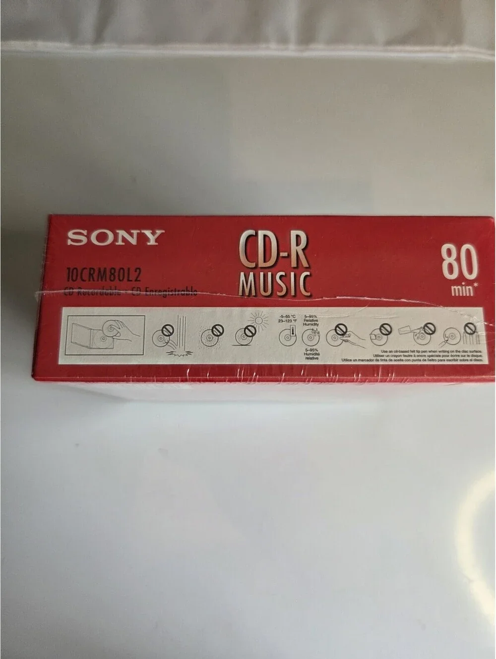 CD-R Music WALKMAN 80 Min Recordable Compact Disc / Sony Slim Cases 10-Pack SC2